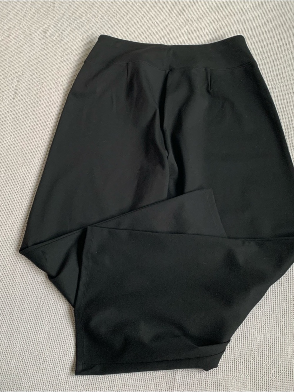 Eileen Fisher Women's Medium Black Wide Leg Pull On Pants Soft Ponte - Picture 7 of 7